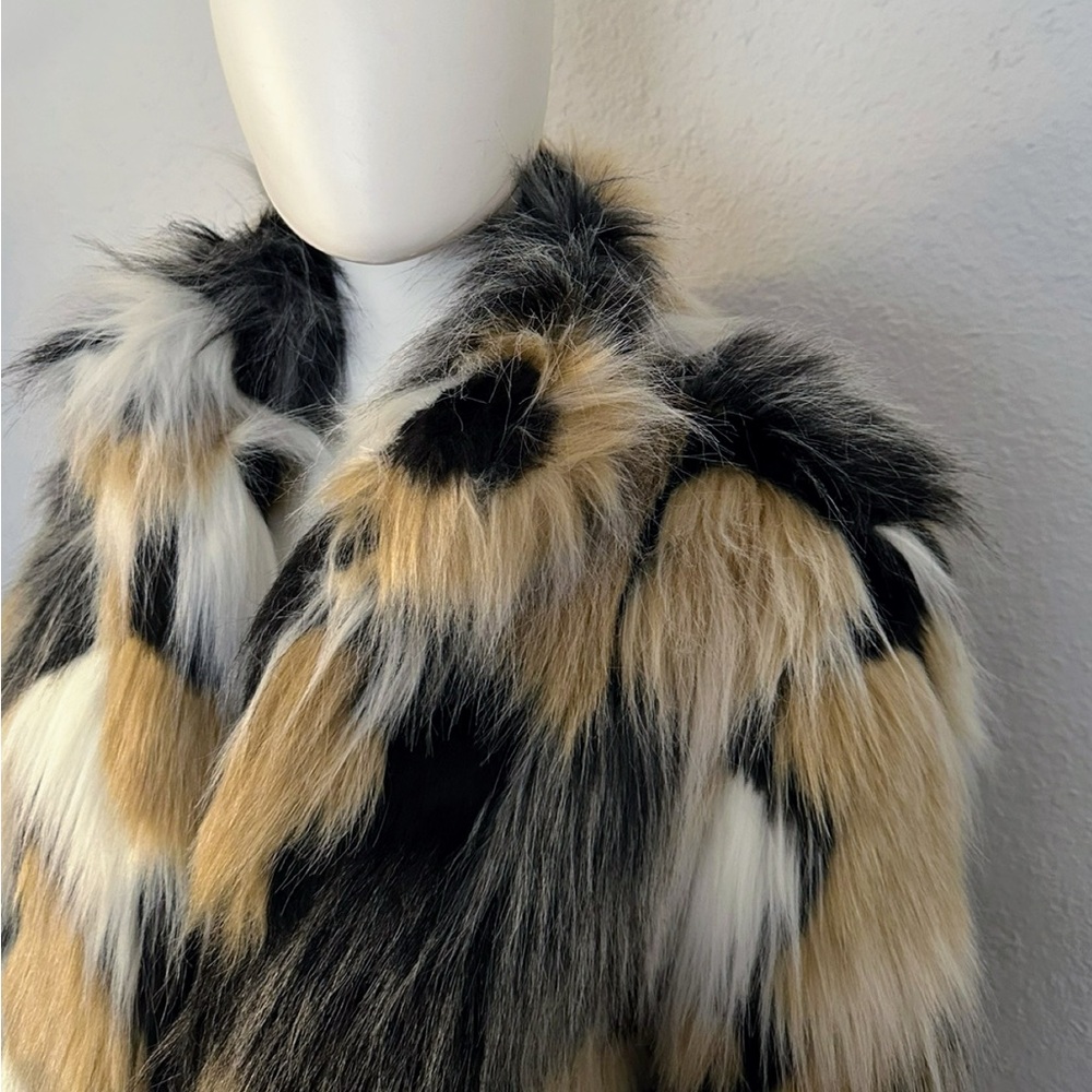 NWT MICHAEL MICHAEL KORS FAUX FUR COAT - Picture 5 of 11